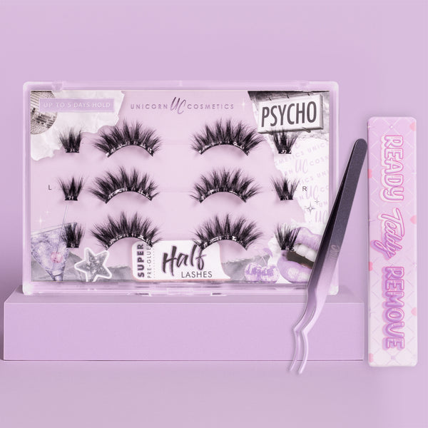 Psycho Super Pre-Glued Half Strip Lash Starter Kit