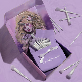 Unicorn Pink Diamond Makeup Brushes Set –